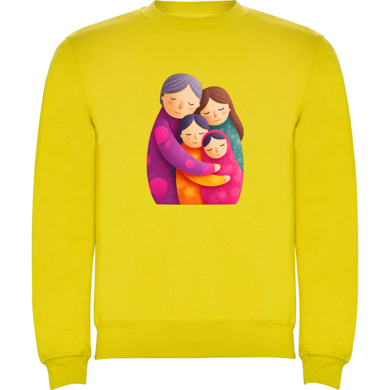 Pulover copii Familie (model 2), Galben