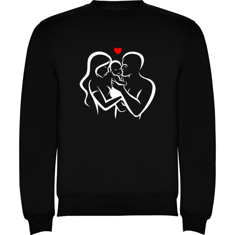 Pulover copii Familie (model 3), Negru