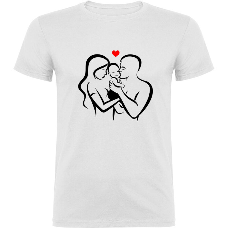 Tricou Familie (model 3), Alb