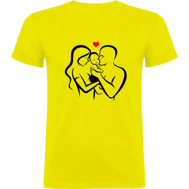 Tricou Familie (model 3), Galben