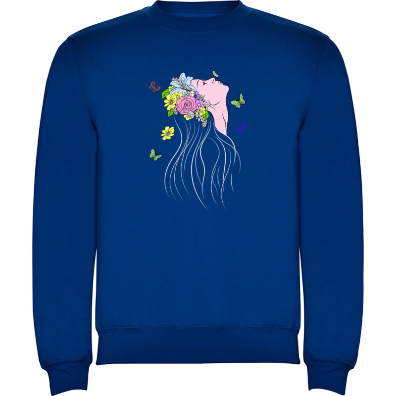 Pulover Femeia Fluture, Albastru