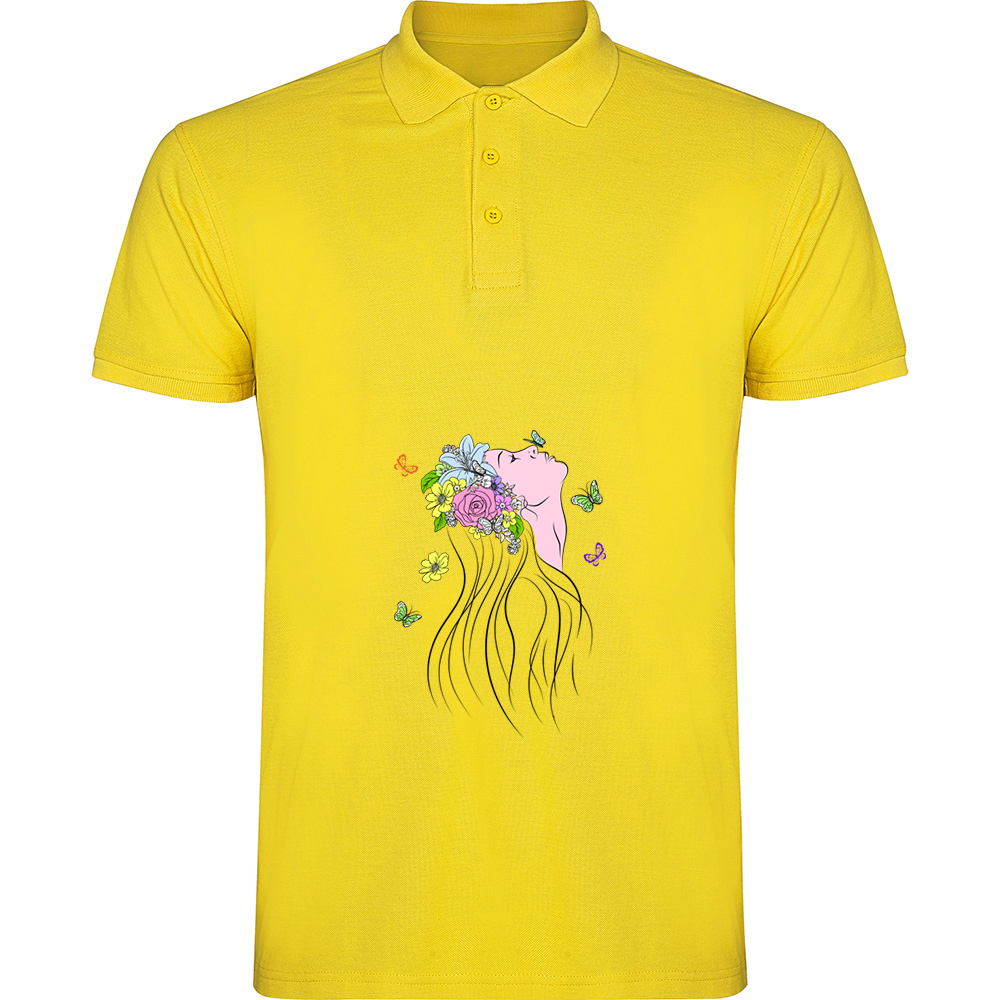FEMIAFLUTURE.TP_.YEL_.jpg Tricou polo Femeia Fluture, Galben - imagine 1