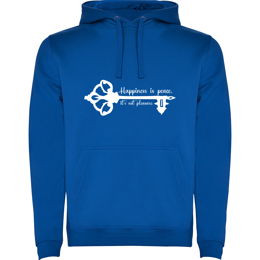 HAPPINESSISPEACE.HAN_.BLU_.jpg Hanorac Happiness is peace, Albastru - imagine 1