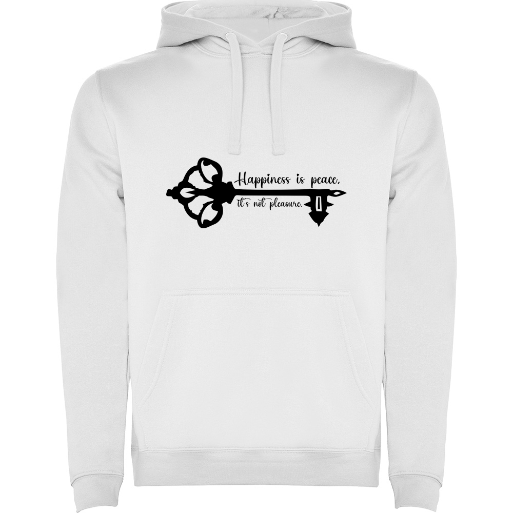 HAPPINESSISPEACE.HAN_.WHT_.jpg Hanorac Happiness is peace, Alb - imagine 1