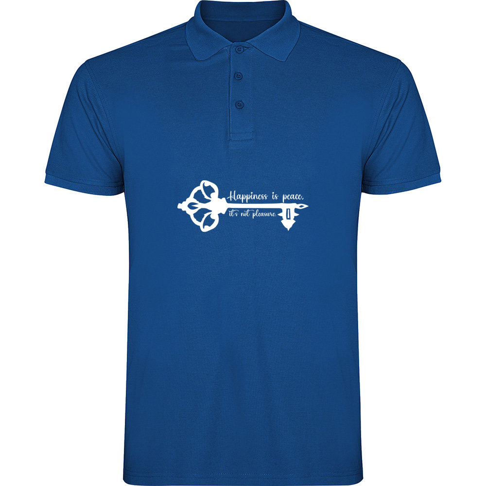 HAPPINESSISPEACE.TP_.BLU_.jpg Tricou polo Happiness is peace, Albastru - imagine 1