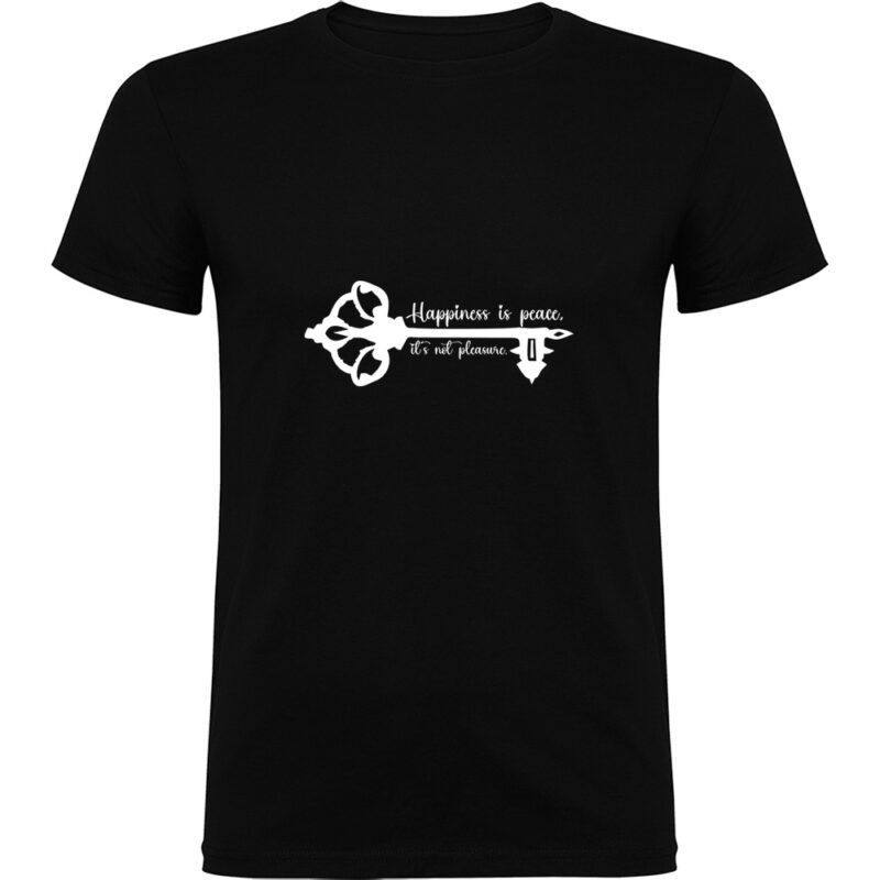 Tricou Happiness is peace, Negru