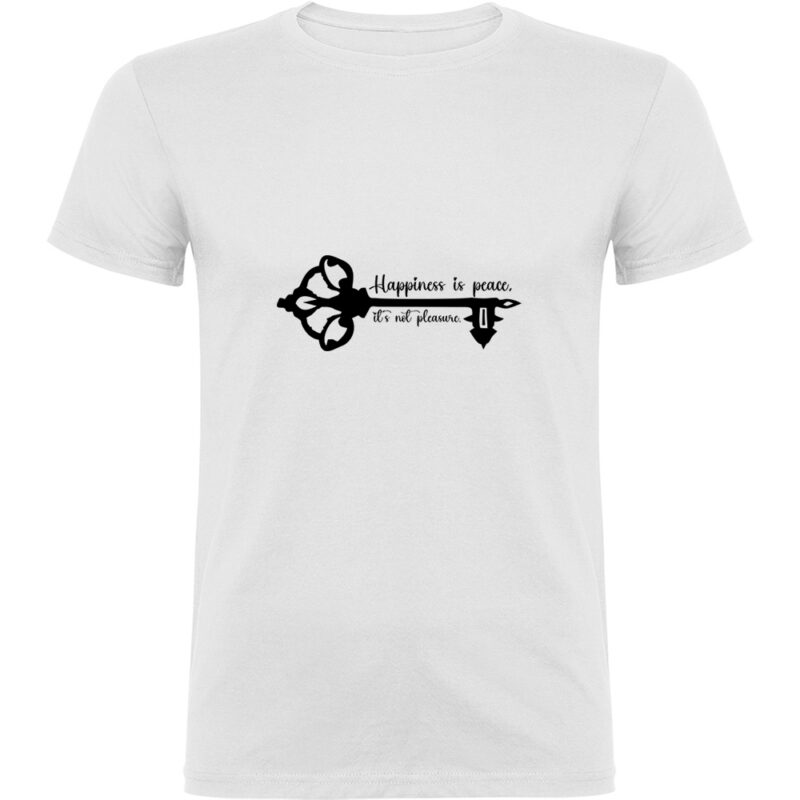 Tricou Happiness is peace, Alb