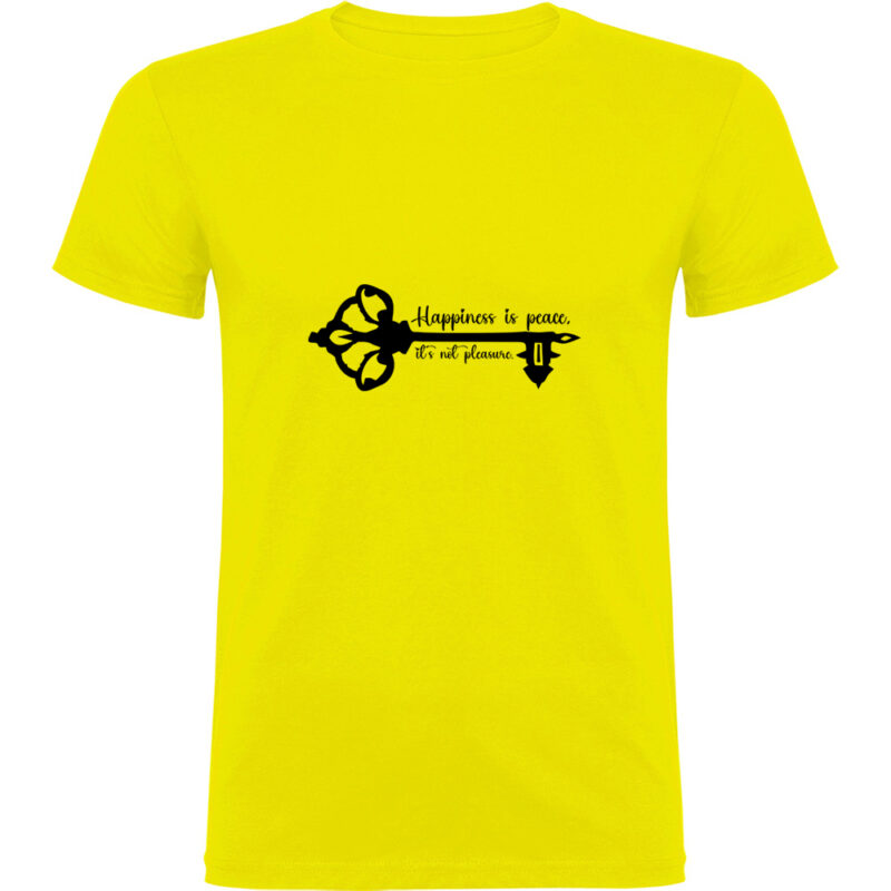 Tricou Happiness is peace, Galben