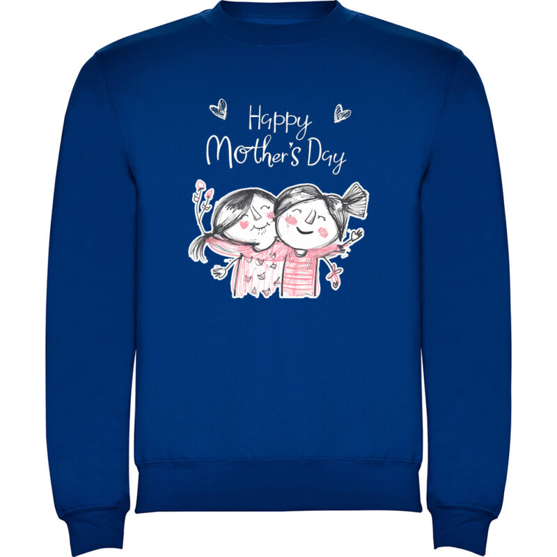 Pulover Happy Mothers Day (Model 2), Albastru