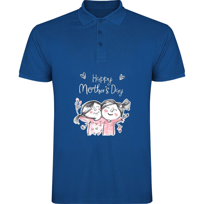 Tricou polo Happy Mothers Day (Model 2), Albastru