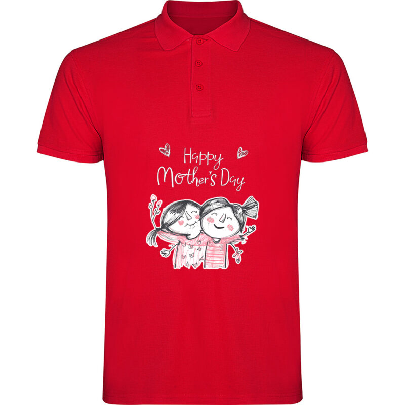 Tricou polo Happy Mothers Day (Model 2), Roșu