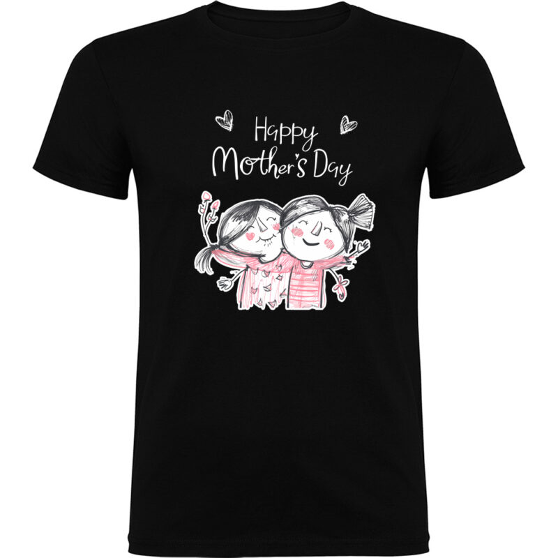 Tricou Happy Mothers Day (Model 2), Negru