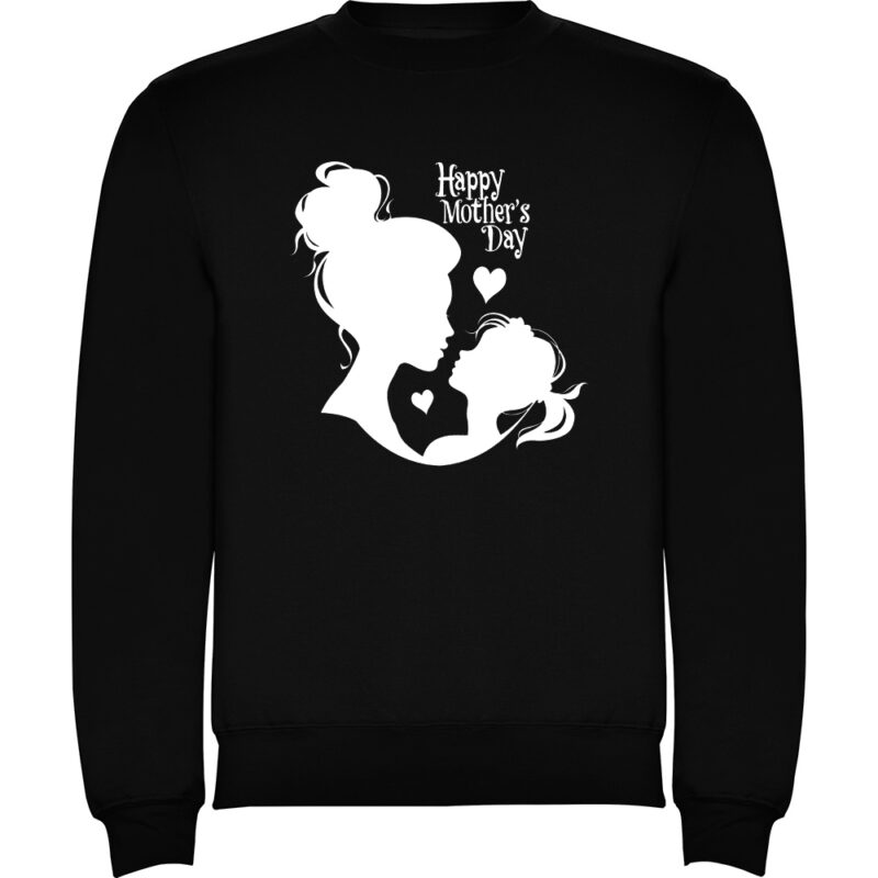 Pulover Happy Mothers Day (model 3), Negru