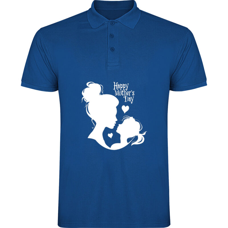 Tricou polo Happy Mothers Day (model 3), Albastru