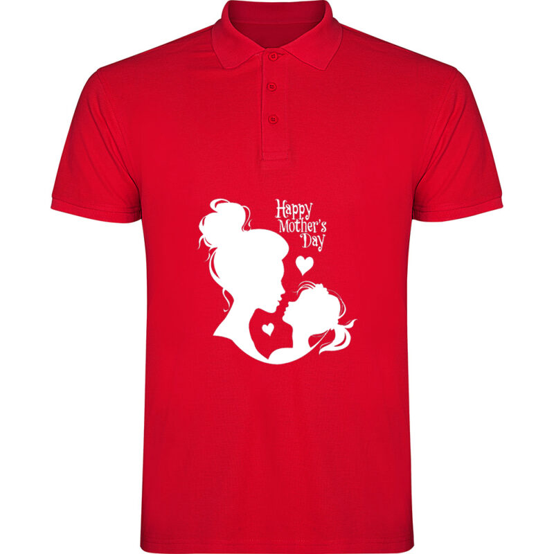 Tricou polo Happy Mothers Day (model 3), Roșu
