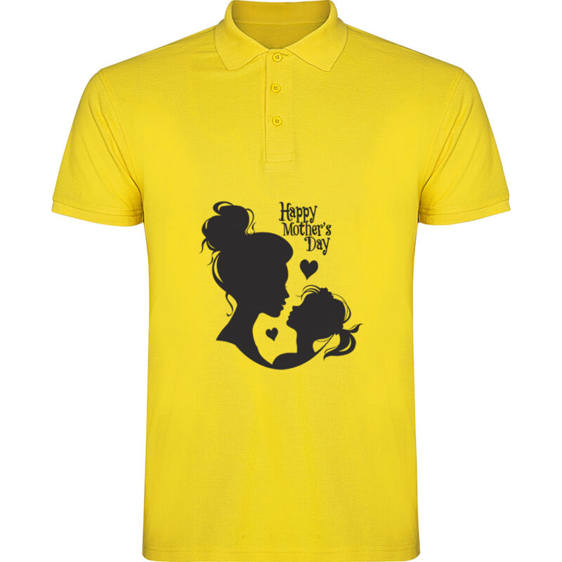 Tricou polo Happy Mothers Day (model 3), Galben