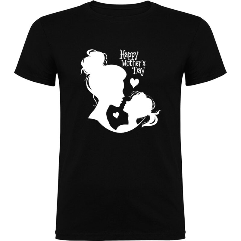 Tricou Happy Mothers Day (model 3), Negru