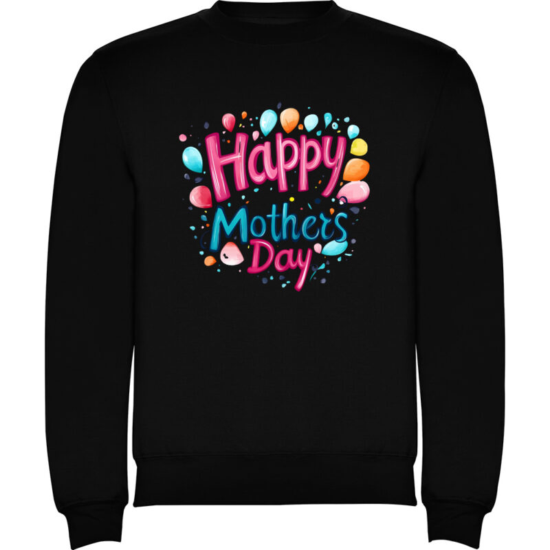 Pulover Happy Mothers Day (model 4), Negru