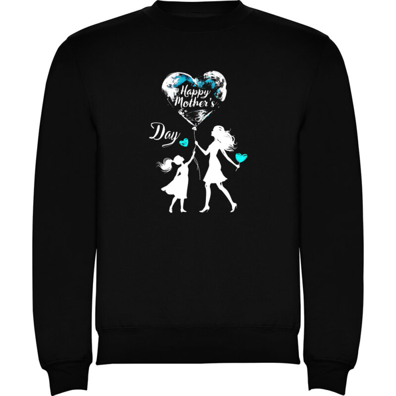 Pulover Happy Mothers Day (model 5), Negru