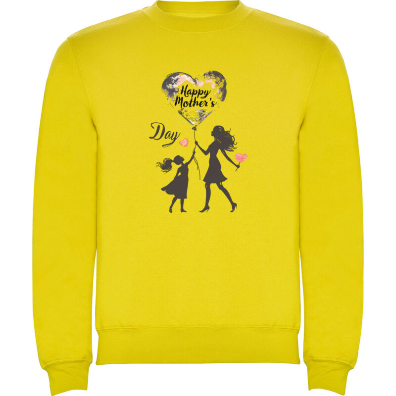 Pulover Happy Mothers Day (model 5), Galben