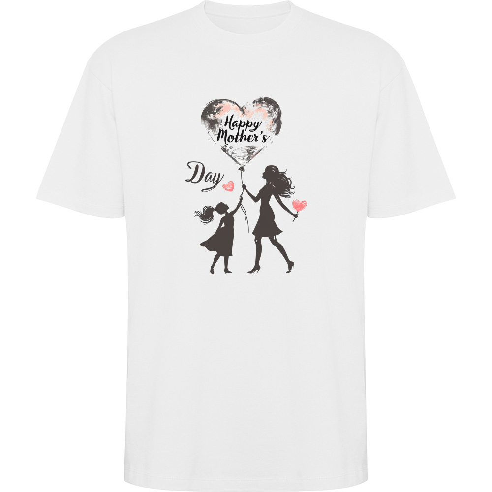 HAPPYMOTHERSDAYMODEL5.TO_.WHT_.jpg Tricou oversize Happy Mothers Day (model 5), Alb - imagine 1