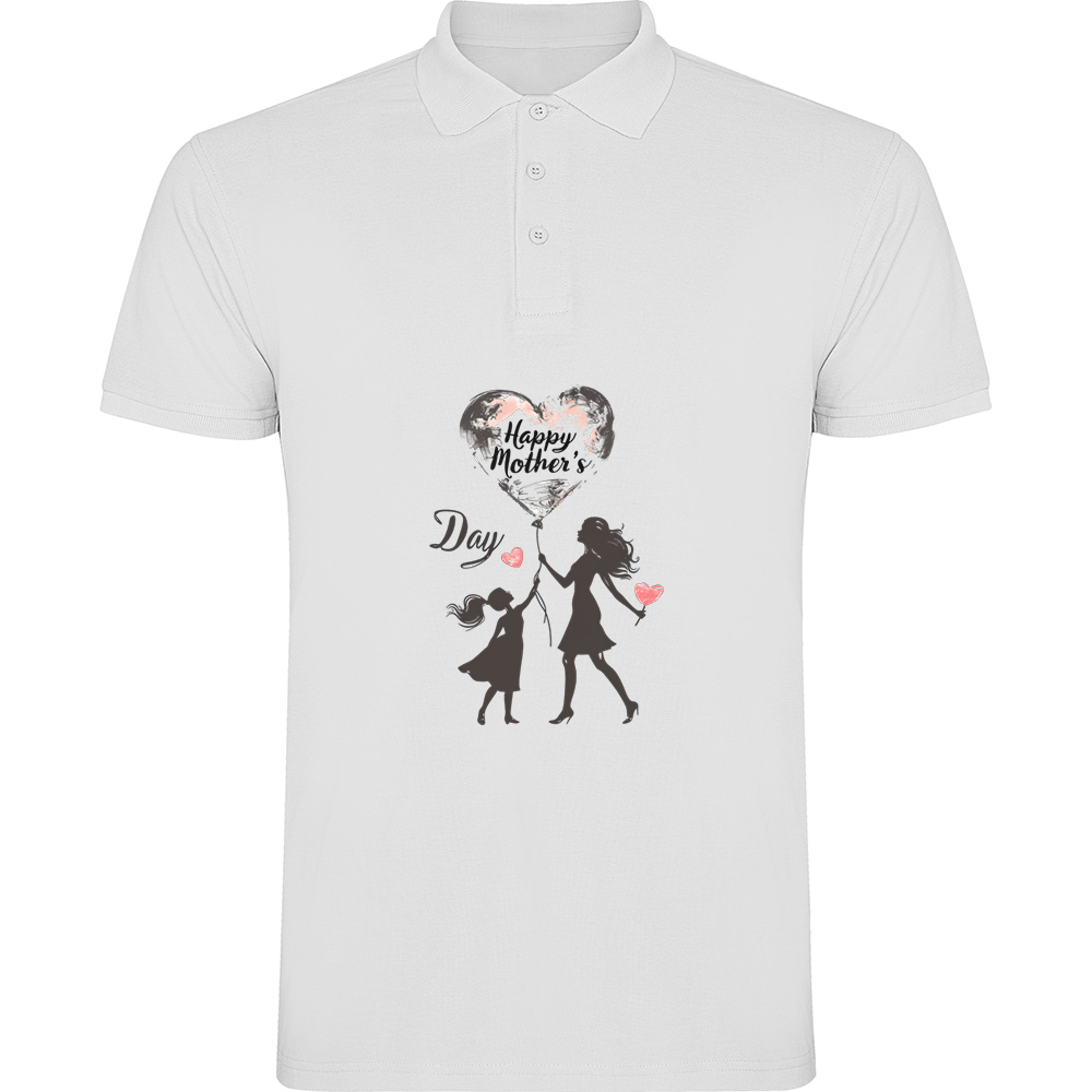 HAPPYMOTHERSDAYMODEL5.TP_.WHT_.jpg Tricou polo Happy Mothers Day (model 5), Alb - imagine 1