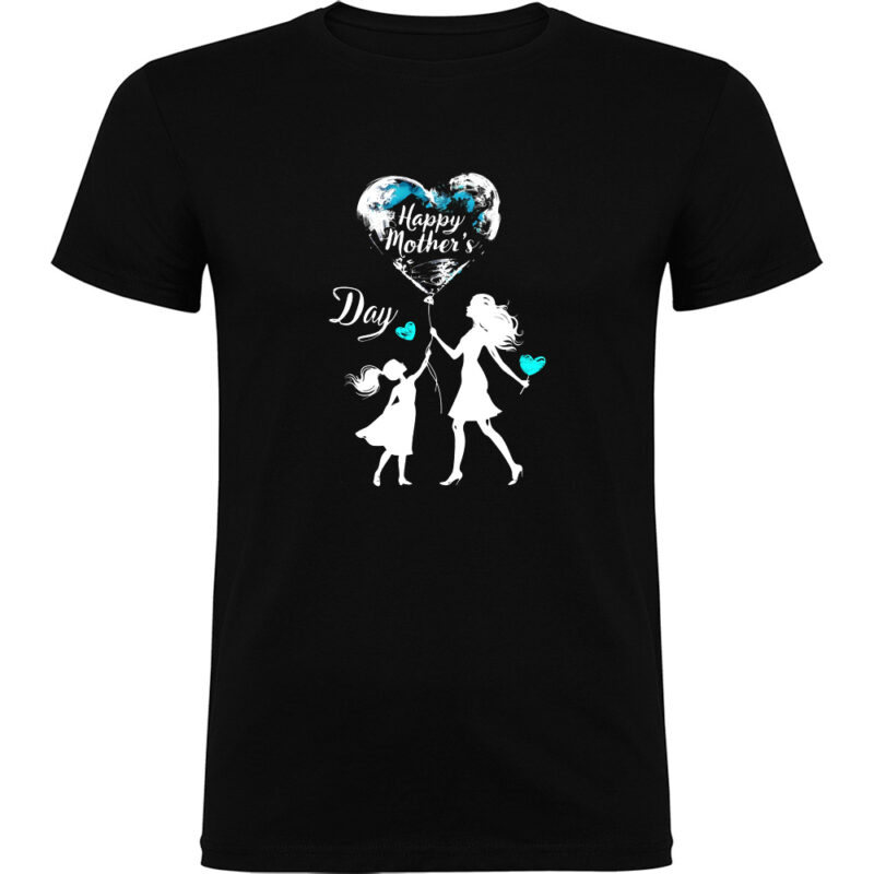 Tricou Happy Mothers Day (model 5), Negru