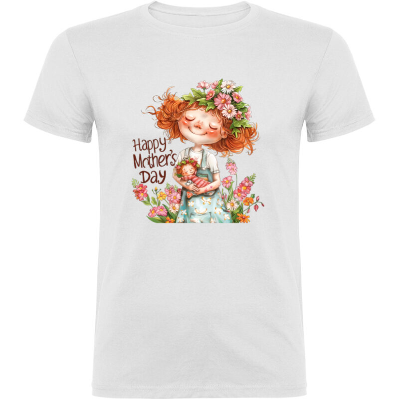 Tricou Happy Mothers Day (model 6), Alb