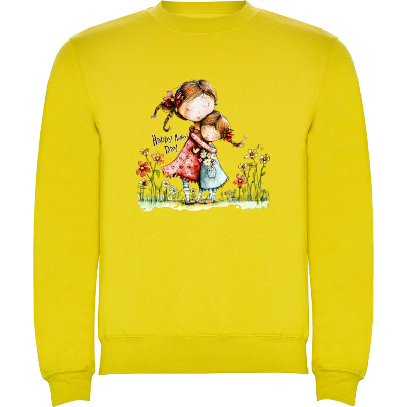 Pulover Happy Mothers Day (model 7), Galben