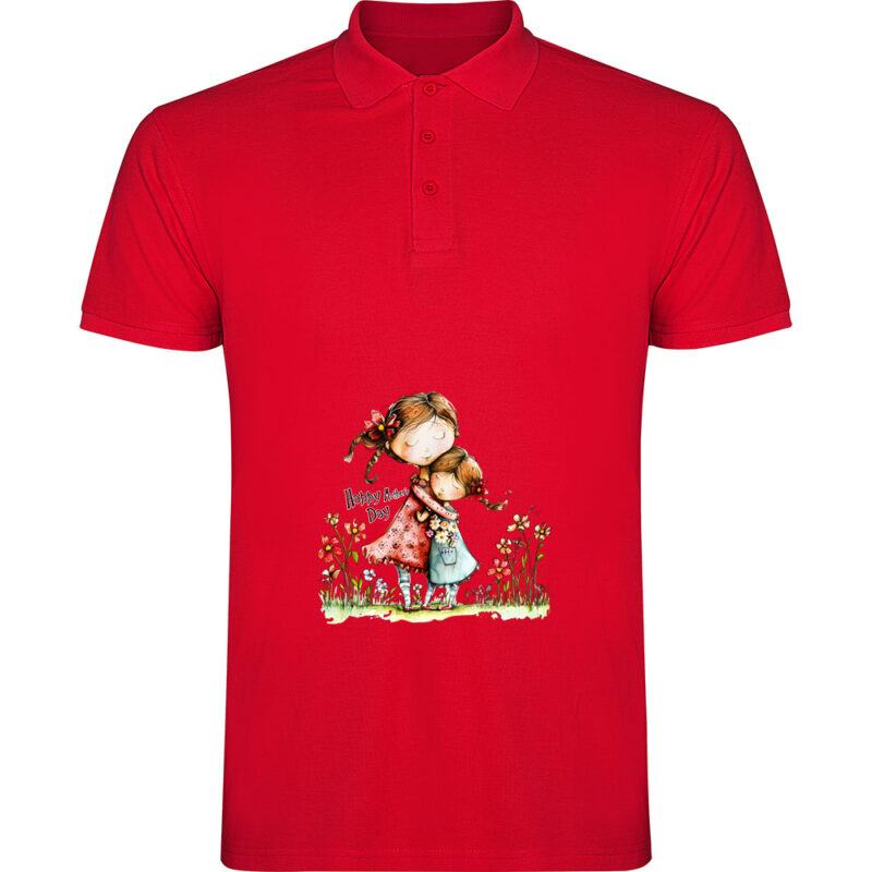 Tricou polo Happy Mothers Day (model 7), Roșu