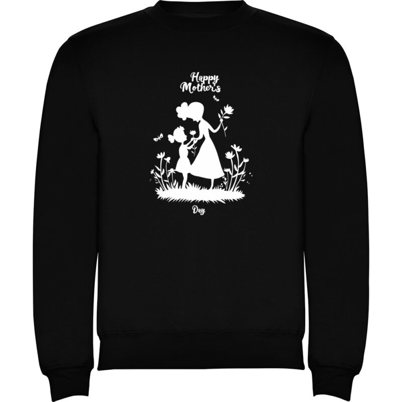 Pulover Happy Mothers Day (model 8), Negru