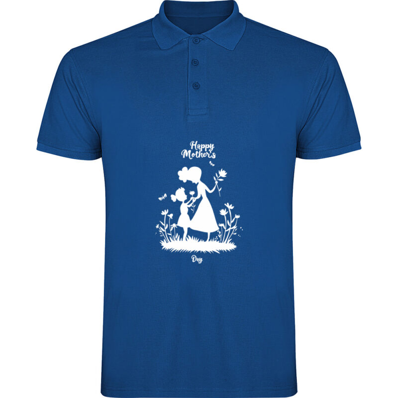 Tricou polo Happy Mothers Day (model 8), Albastru
