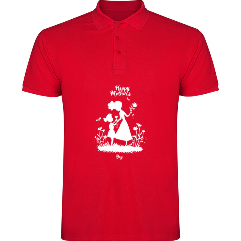 Tricou polo Happy Mothers Day (model 8), Roșu