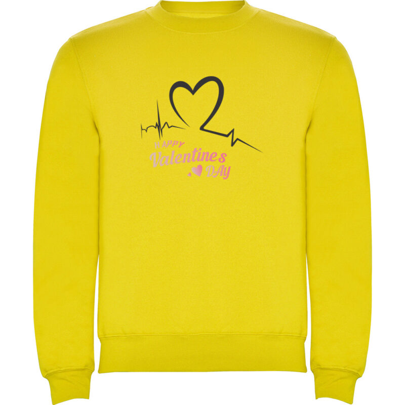 Pulover Happy Valentines Day (Model 2), Galben