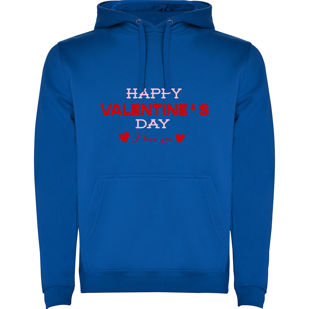 HAPPYVALENTINESDAYMODEL3.HAN_.BLU_.jpg Hanorac Happy Valentines Day (Model 3), Albastru - imagine 1