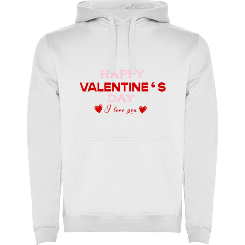 Hanorac Happy Valentines Day (Model 3), Alb