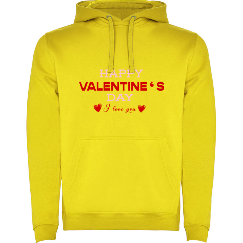Hanorac Happy Valentines Day (Model 3), Galben