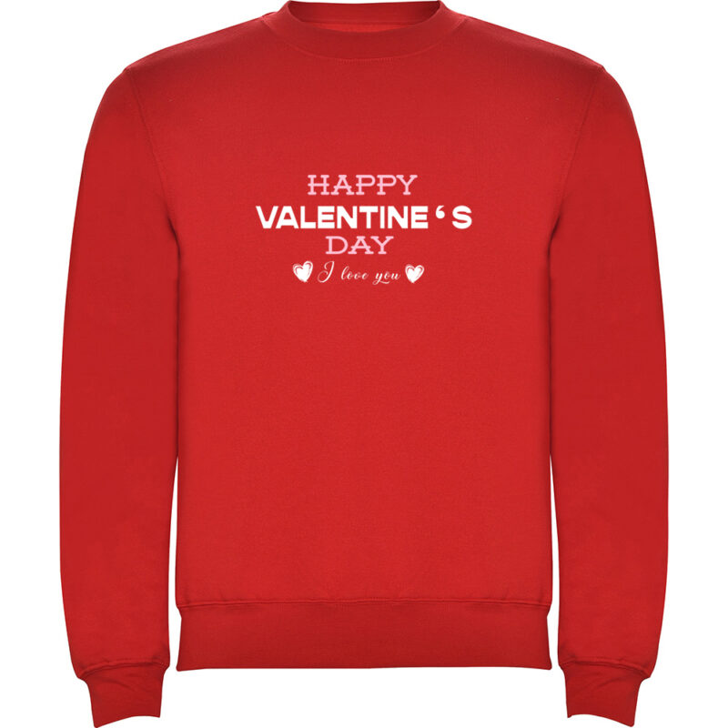 Pulover Happy Valentines Day (Model 3), Roșu