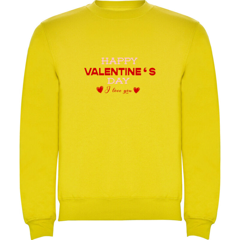 Pulover Happy Valentines Day (Model 3), Galben