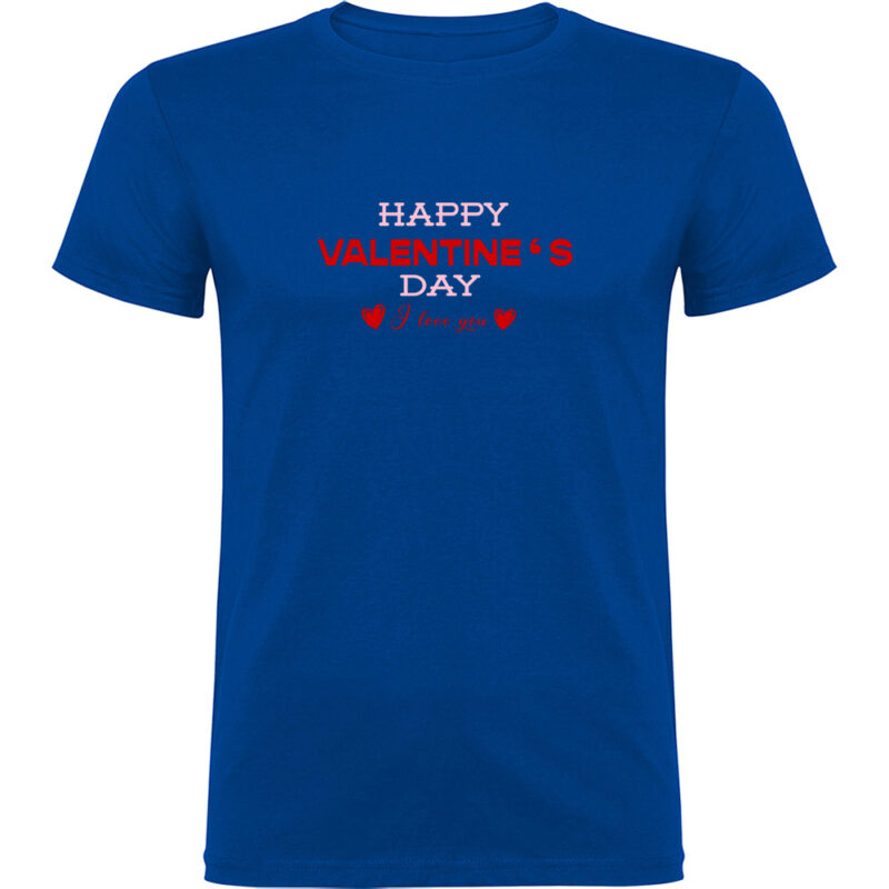 Tricou Happy Valentines Day (Model 3), Albastru