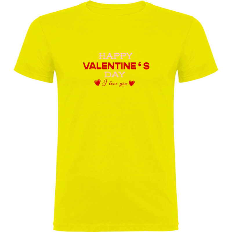 Tricou Happy Valentines Day (Model 3), Galben
