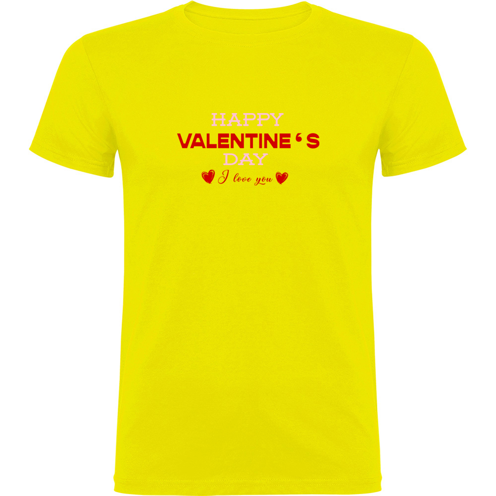 HAPPYVALENTINESDAYMODEL3.TR_.YEL_.jpg Tricou Happy Valentines Day (Model 3), Galben - imagine 1