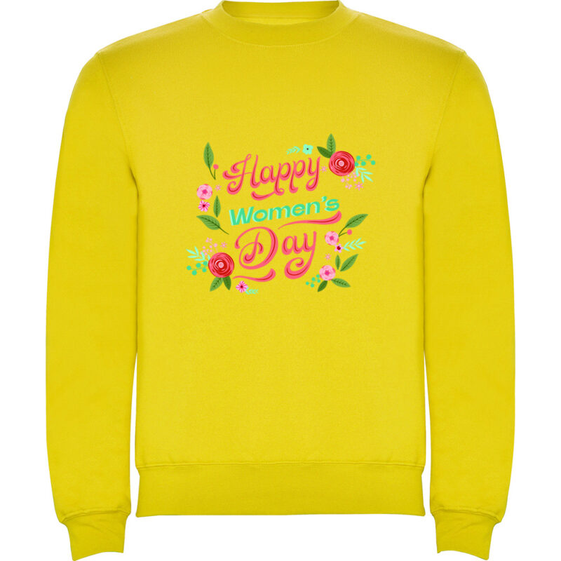 Pulover Happy womans day, Galben