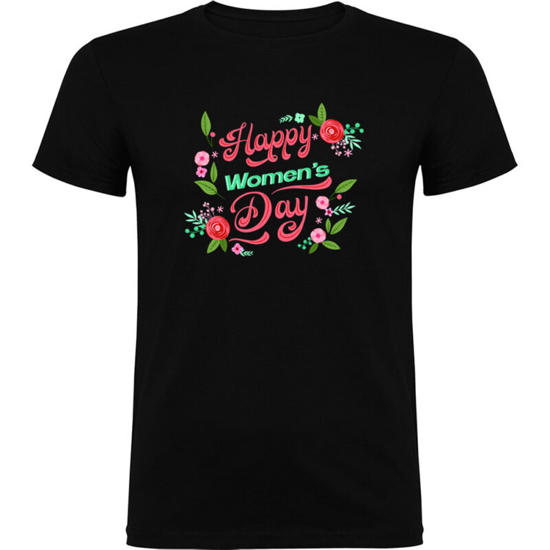 Tricou Happy womans day, Negru