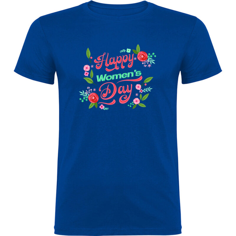 Tricou Happy womans day, Albastru