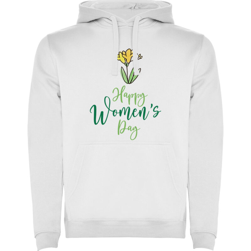 Hanorac Happy Womens Day (model 2), Alb