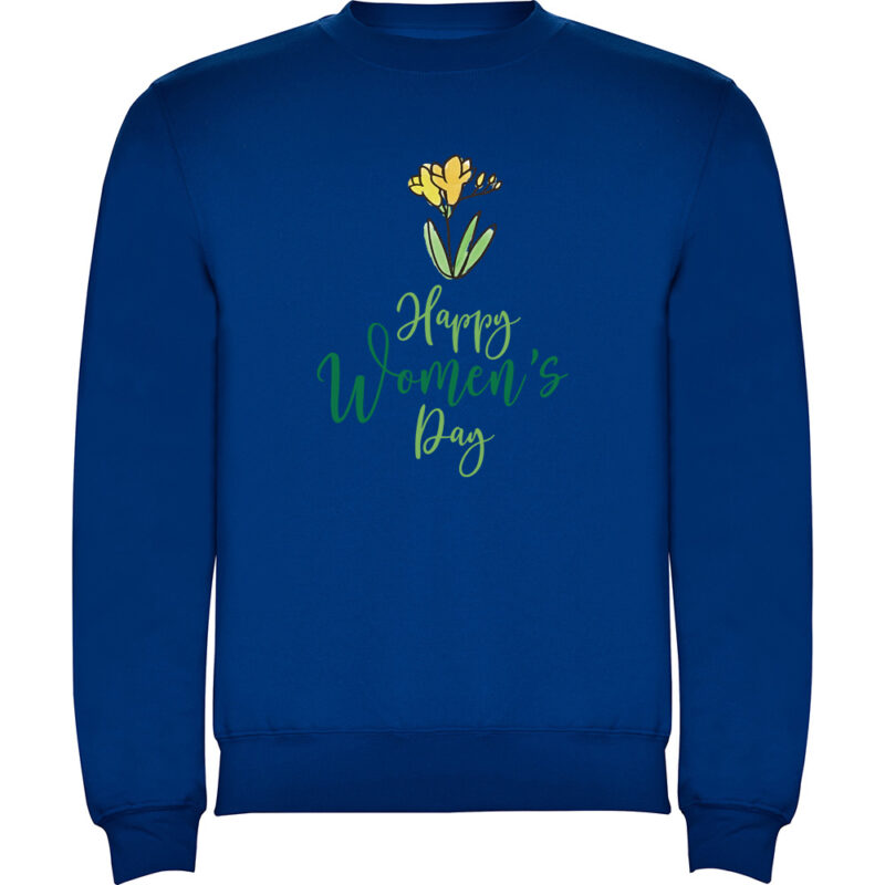 Pulover Happy Womens Day (model 2), Albastru