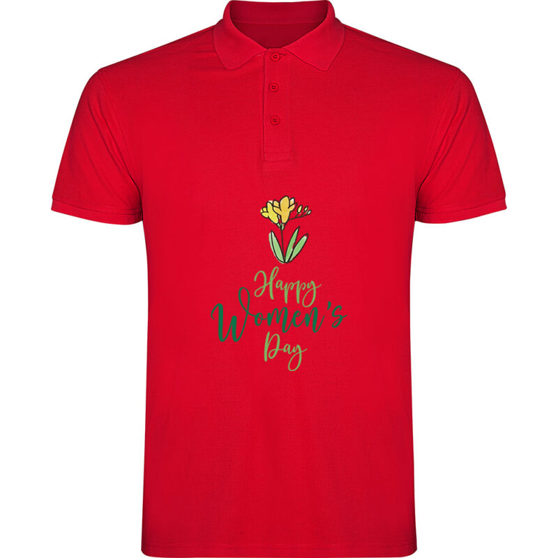 Tricou polo Happy Womens Day (model 2), Roșu