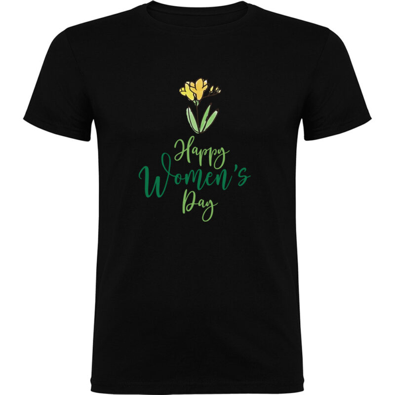 Tricou Happy Womens Day (model 2), Negru