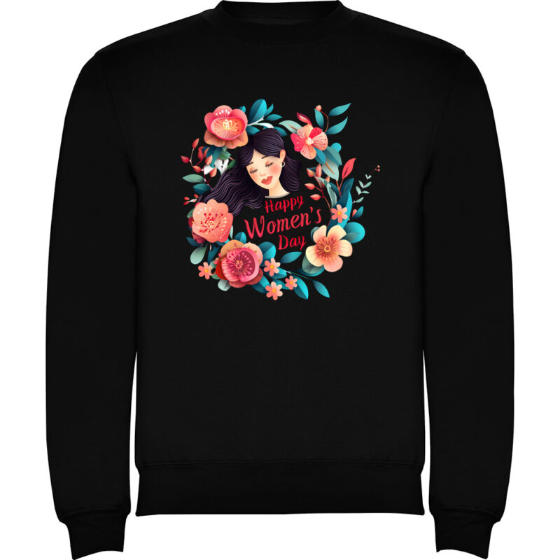 Pulover Happy Womens Day (model 3), Negru